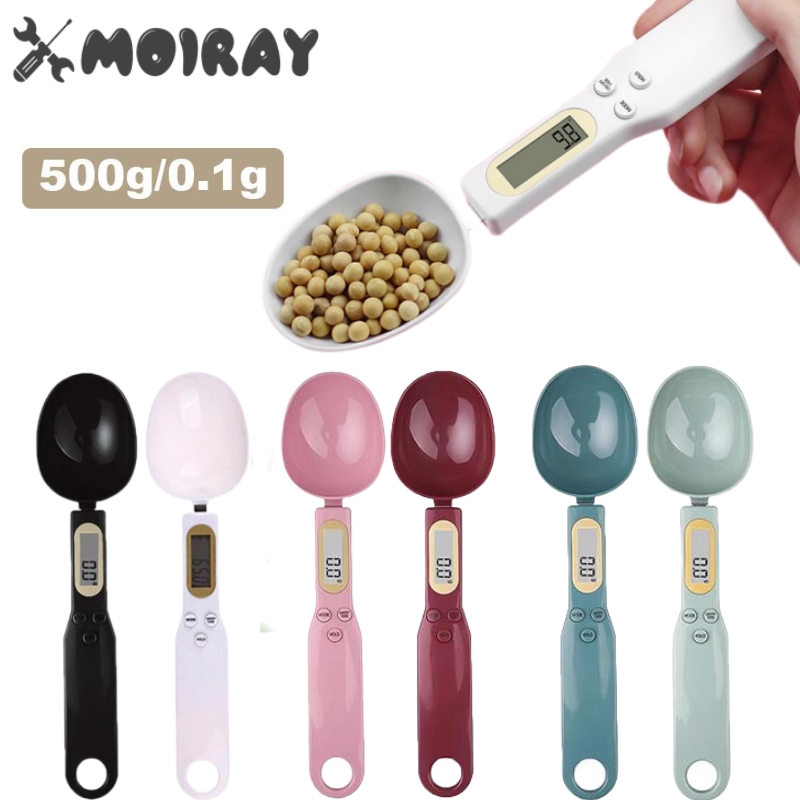 Cuchara medidora de peso, báscula Digital LCD para cocina, 500g, 0,1g, cuchara medidora para alimentos, Mini herramienta de cocina para báscula de café con leche