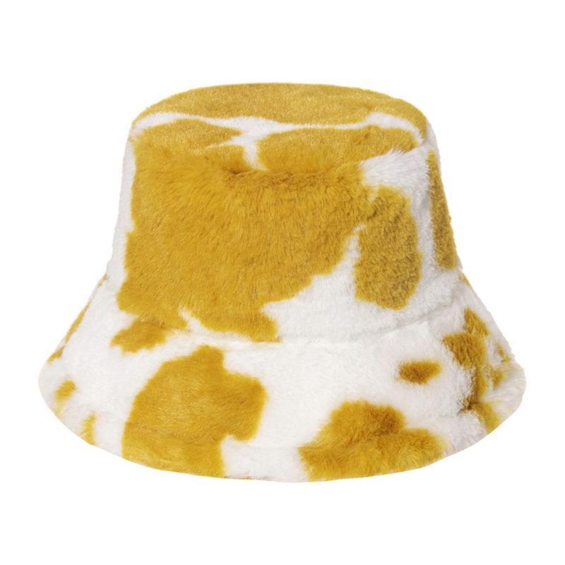 Appa Bucket Hat Hip Hop Lamb Wool Gorros Fishing Cap Fur Bucket Hat Plaid Panama Winter Warm Arrow Symbol Print Appa Bucket Hat