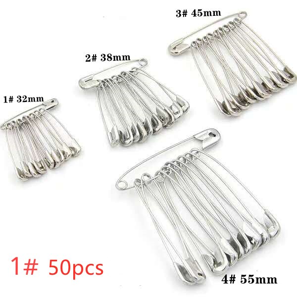 Hoge Veiligheid Pinnen Metalen Bevestiging Gespen Kleine Broches Diy Sjaals Dekens Kleding Naaien Gereedschap Leren Kantoorbenodigdheden: A-50pcs