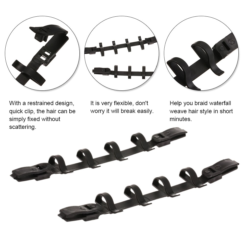 Vrouwen Mode Waterval Gevlochten Schepper Plastic Styling Tools Zwart Haar Vlecht Maker Styling Tool Haar Apparaat Duizendpoot Vlechten