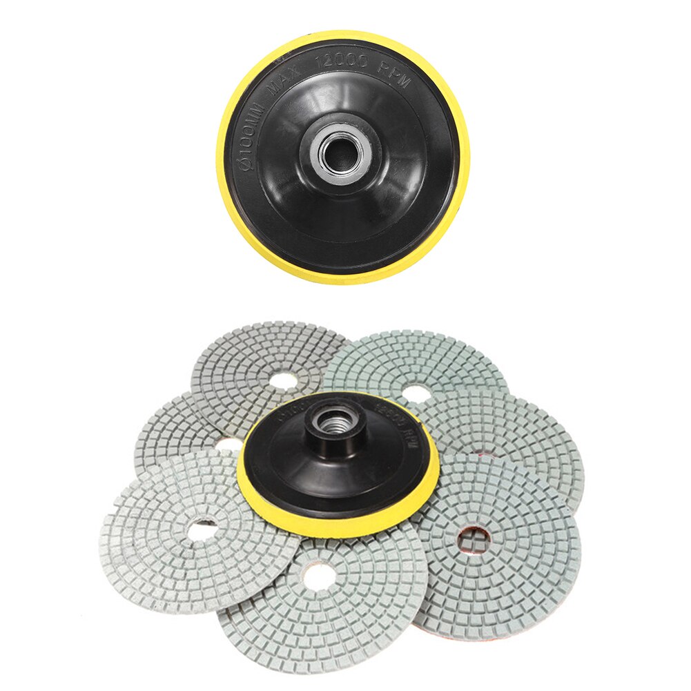 Diamond Polishing Pads Set Wet Polishing Kit for Granite Stone Concrete Marble Concrete Granite Stone Ceramics Tools