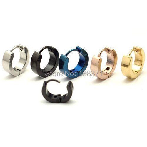 5 Colors for choice 4mm width Male titanium ear buckle earring