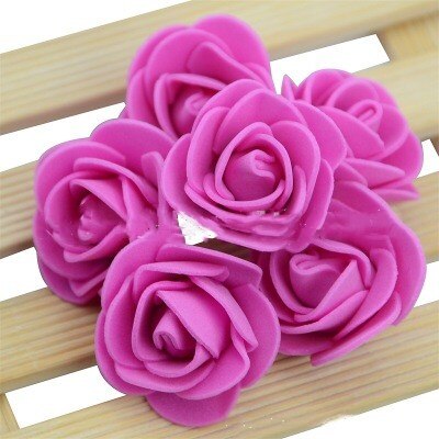100 stk kunstige blomster bamse av roser 3cm skum bryllup dekorative blomster juledekor for hjemmet: 100 stk rose rød