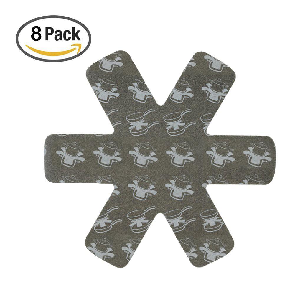 3Pcs/6Pcs/8Pcs Pot Pan Non-slip Scratch-proof Mat Protector Pads Divider Table Separator Set Kitchen Cookware Tools 30E: 8PCS B