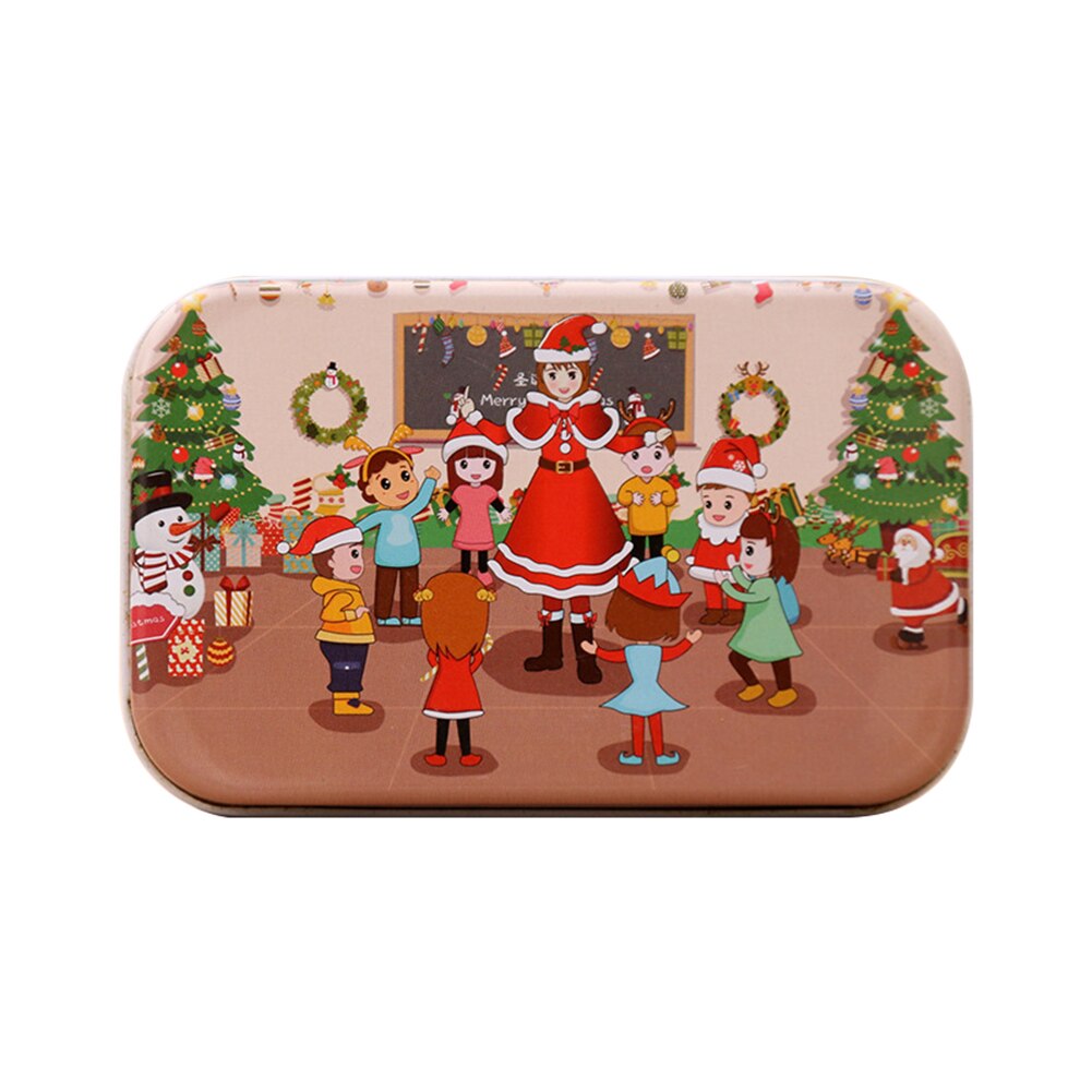 60 pièces noël père noël en bois Puzzle jeu Mini bois Puzzles jouet pour enfants dessin animé Puzzles jouets éducatifs: 4