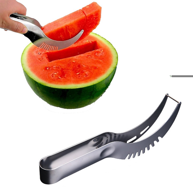 Watermeloen Slicer Corer Rvs Fruit Dunschiller Cantaloupe Cutter Mes Fruit Snijmachines Keuken Koken Gereedschap