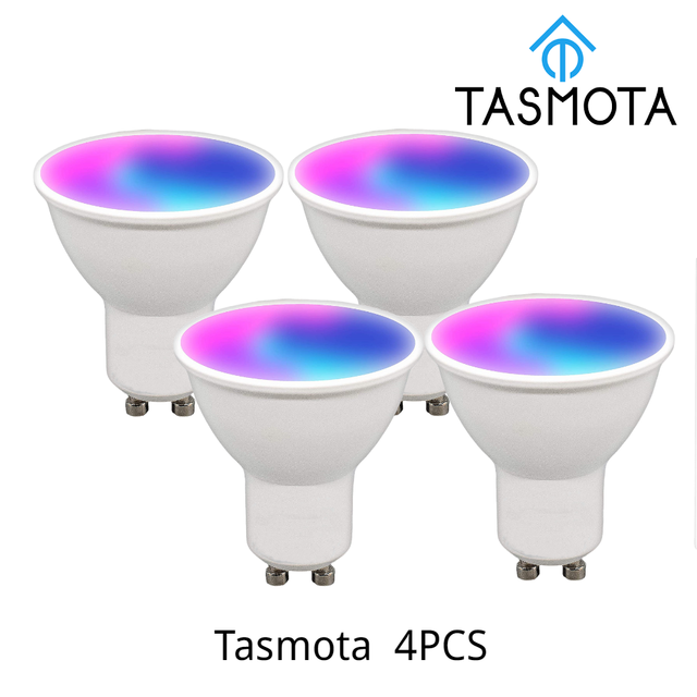 ATHOM pre Flashed TASMOTA Smart Colour Bulb ESP8285 works with Home Assistant 4.5W GU10: 4 PCS TASMOTA