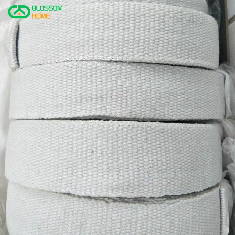 Ceramic Fiber Webbing Anti-high Temperature 1260 ℃ Pipes and Containers Tape for Heat Insulation Width 3CM 5CM 10CM Lenght 5M