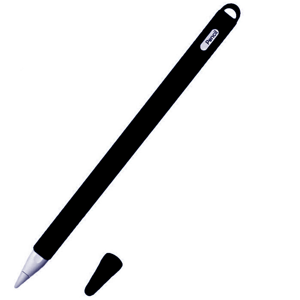 Voor Apple Pencil 2 Case Zachte Siliconen Houder Stylus Pen Cover Compatibel Voor Ipad Tablet Touch Pen Beschermhoes: Black
