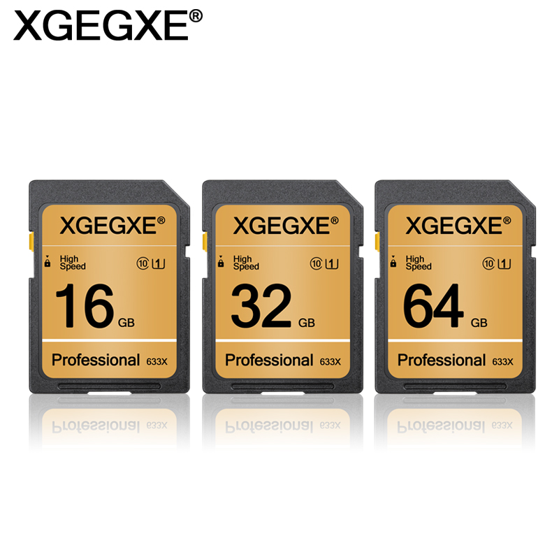 XGEGXE 64GB Camera Memory Card 32GB Class 10 High Speed 4GB 8GB 16GB UHS-1 Professinonal Flash Card For Camera