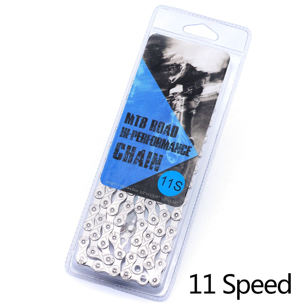 Bicycle accessories mountain bike chain 6-11 speed mountain bike fully electroplated silver chain 24/27/30 variable speed
