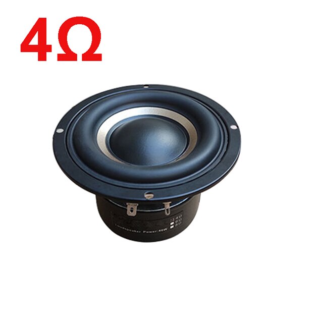 Subwoofer 100W 4 Inch Bass Subwoofer 4Ohm 8Ohm 4 Laag Spreekspoel Bass Speaker Voor Auto Audio home Theater Diy: Zilver
