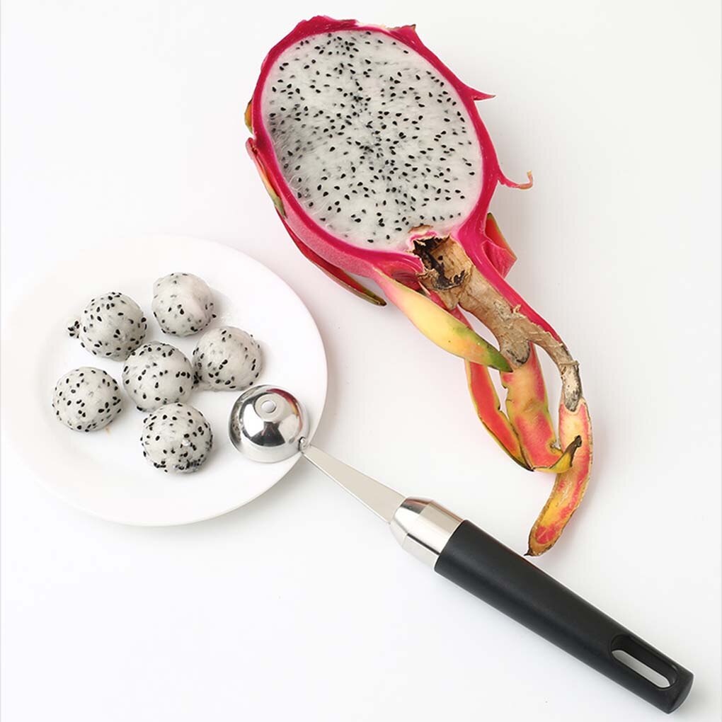 Portable Fruit Ice Cream Ball Spoon Stainless Steel Watermelon Scoop Fruit Ice Cream Ball Maker