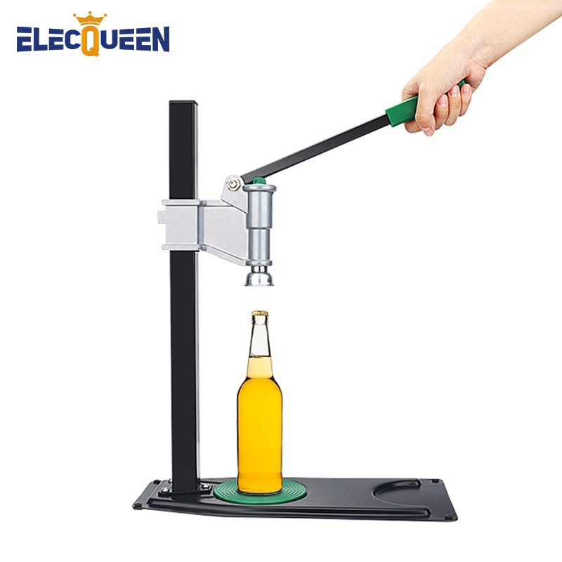 Capsuleuse de bouteille de bière établi, Machine professionnelle de capsulage de bouteille de bière, scellage manuel, ajustable, avec longue Base