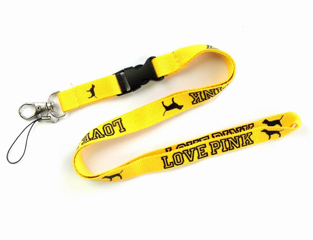 10pcs/lot 1.5cm*105cm Cellphone lanyard Straps Clothing Keys Chain ID cards Holder Detachable Buckle VS Love PINK Lanyards: 2