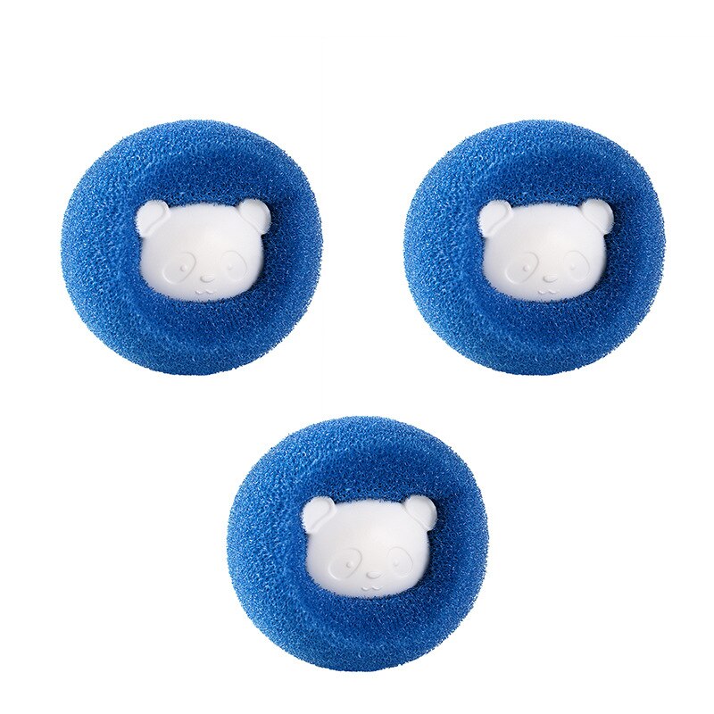 Spons Wasserij Bal Leuke Vorm Pu Spons Bal Decontaminatie Sticky Haar Anti-Kronkelende Was Bal Magie Was Bal: blue 3 Pcs