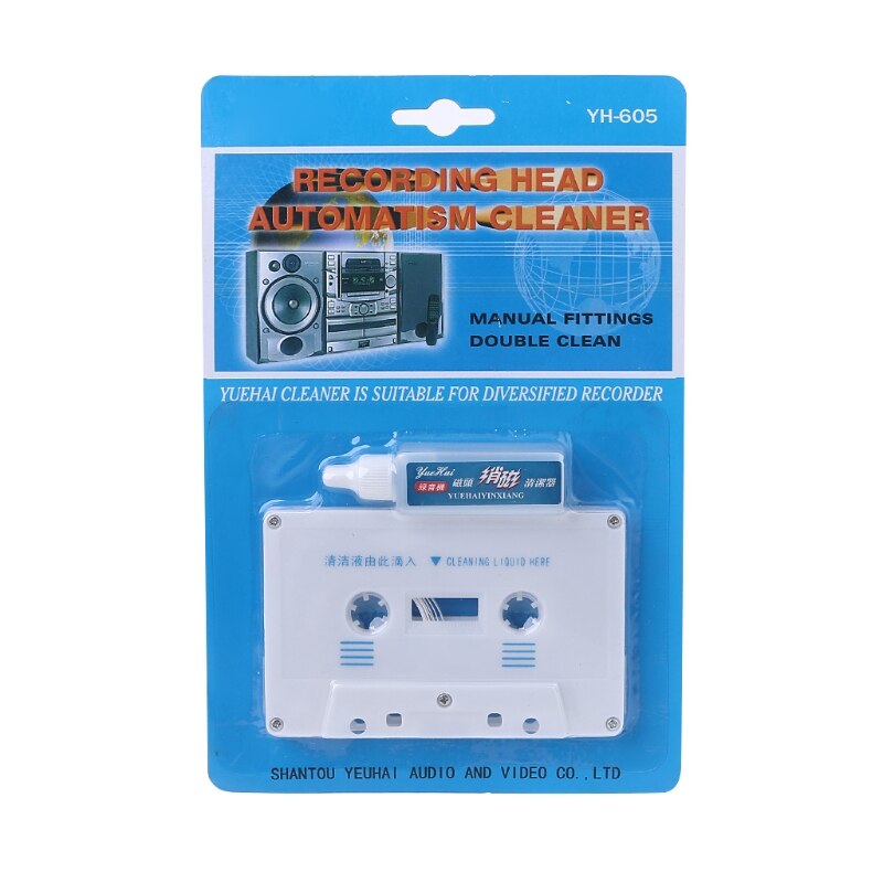 -Audio Tape Cassette Head Cleaner Demagnetizer W/1 Schoonmaakmiddelen Zorg Nat Maintenanc
