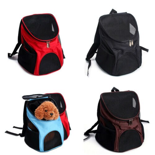 Mochila de hombro con malla respirable para mascota, gato, perro, cachorro, mochila de viaje, bolsa portátil