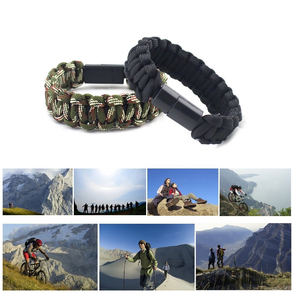 Survival Armband Lightning Datakabel Opladen Cord, Duurzaam Gevlochten Lederen Opladen Pols Manchet USB voor iPhone iPad