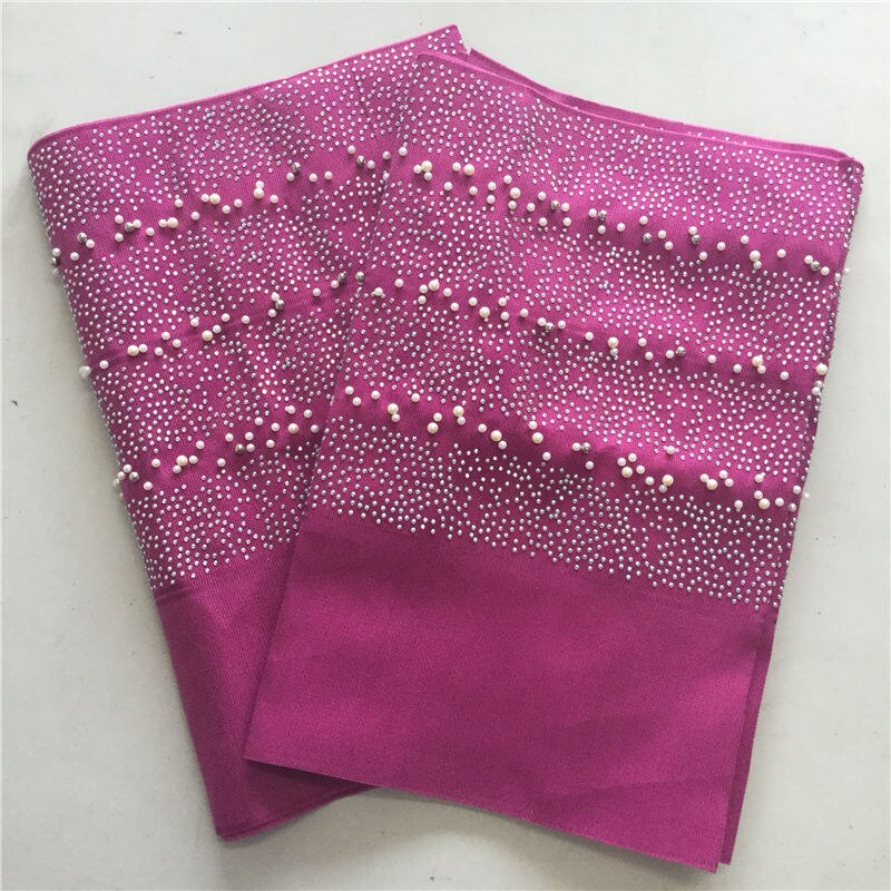 Couvre-gel africain Aso Oke, enveloppement de gelée avec perles et pierres, nigéria, cravate de tête pour fête AH30