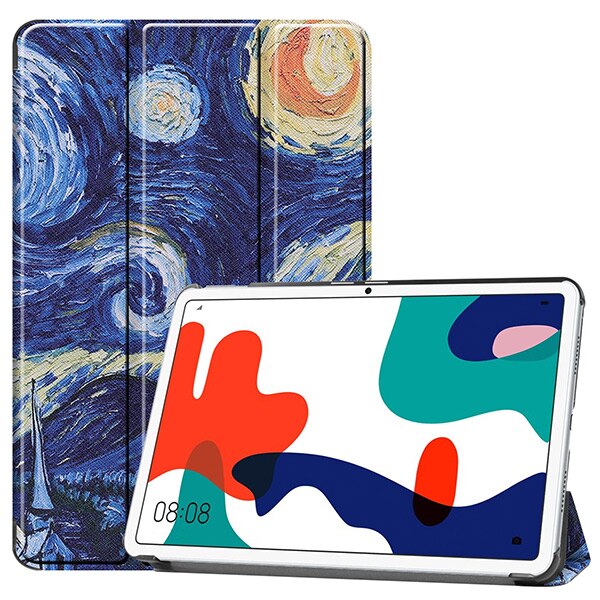 Étui pour tablette huawei matepad 10.4 , housse 3-w09 protection fine et pliable en 10.4 parties avec fonction veille automatique: Xk