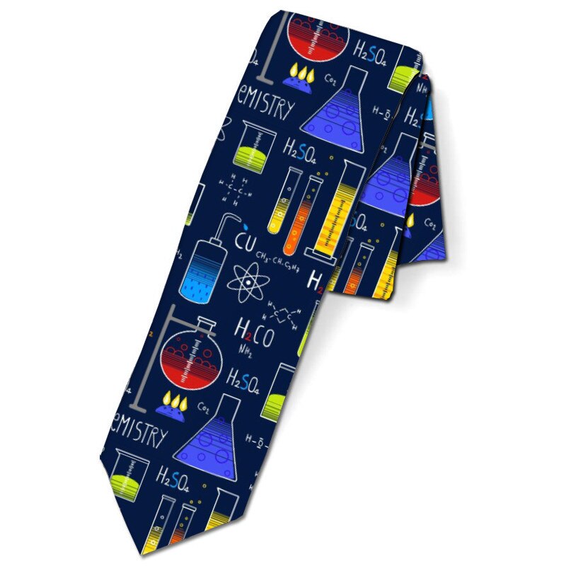 Farverige roman videnskab symbol tilbehør slips 8cm mænds slips passer til forretnings bryllup casual: Stil 6