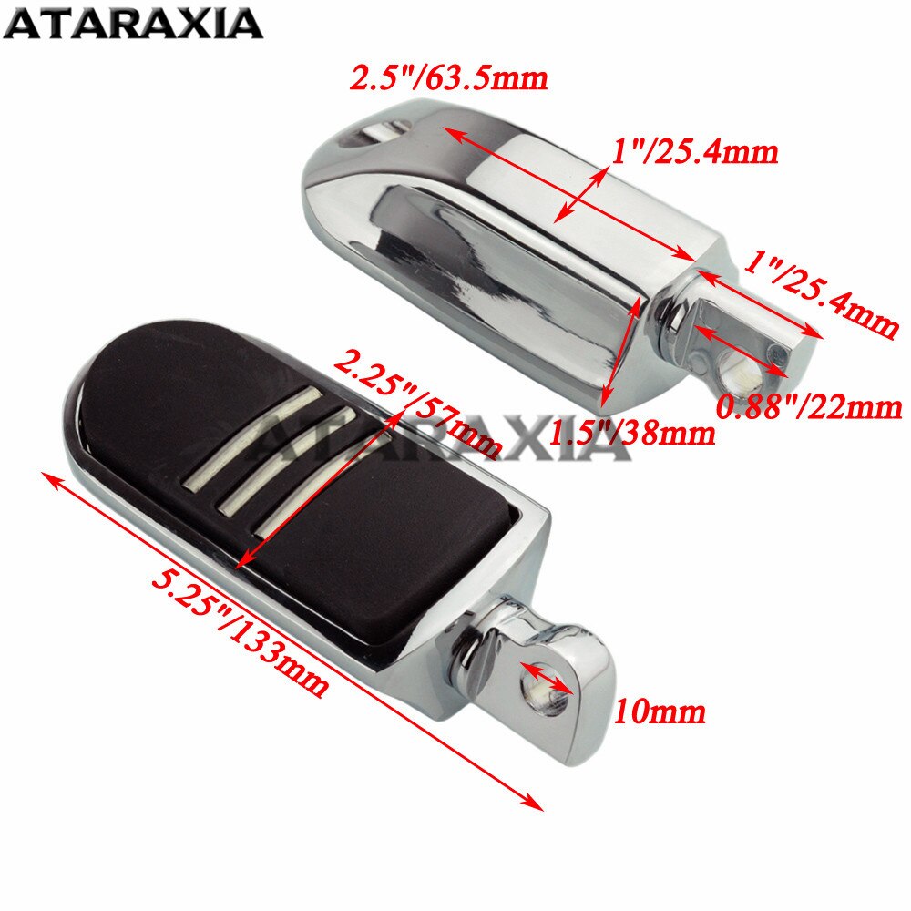 StreamLiner Styled Footpeg Foot pegs For Harley Dyna Heritage Softail Fatboy FLST FLH Touring Electra Street Glide Road King