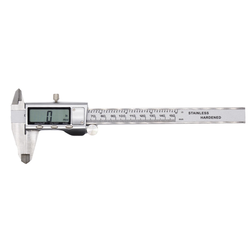 Curseur numérique micrométrique/pouce/fraction en acier inoxydable, pied à coulisse, outil de mesure électronique