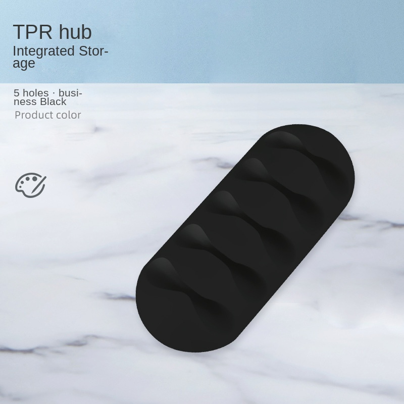 Kabelklemmer ledningsorganisatorer holder klæbende silikone skrivebordsopruller kabelholder skrivebord ledningsbeviklet kontortilbehør: Lyserød