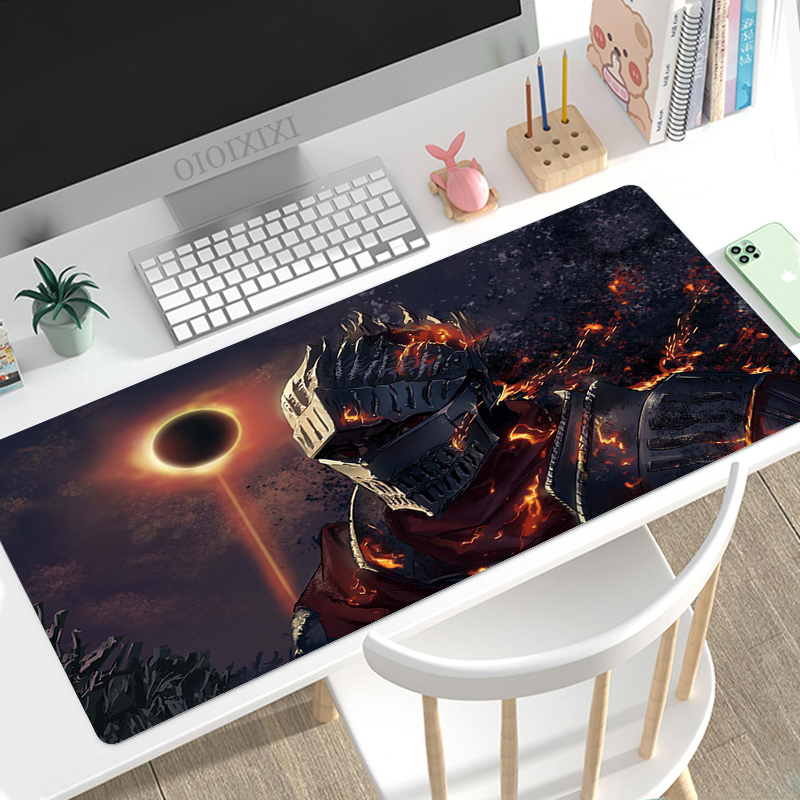 Dark Souls Mouse Pad Gamer XL Computer Custom HD Mousepad XXL Desk Mats Carpet Office Soft Mice Pad Desktop Mouse Pad: 80x40 cm / light green