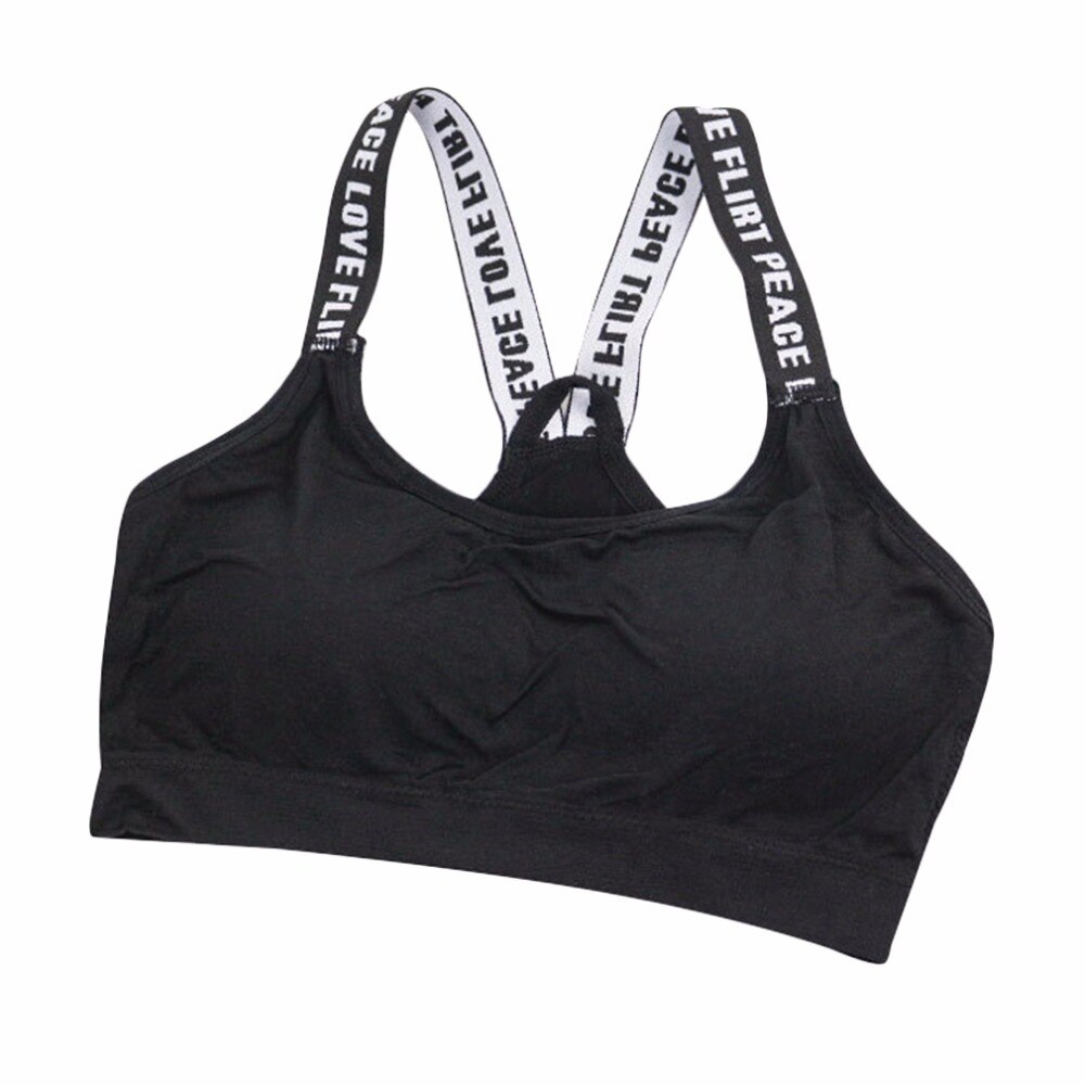 Sujetador deportivo de Yoga para mujer, sostén negro con tirantes cruzados, Tops de tubo transpirables, sujetadores deportivos para Yoga