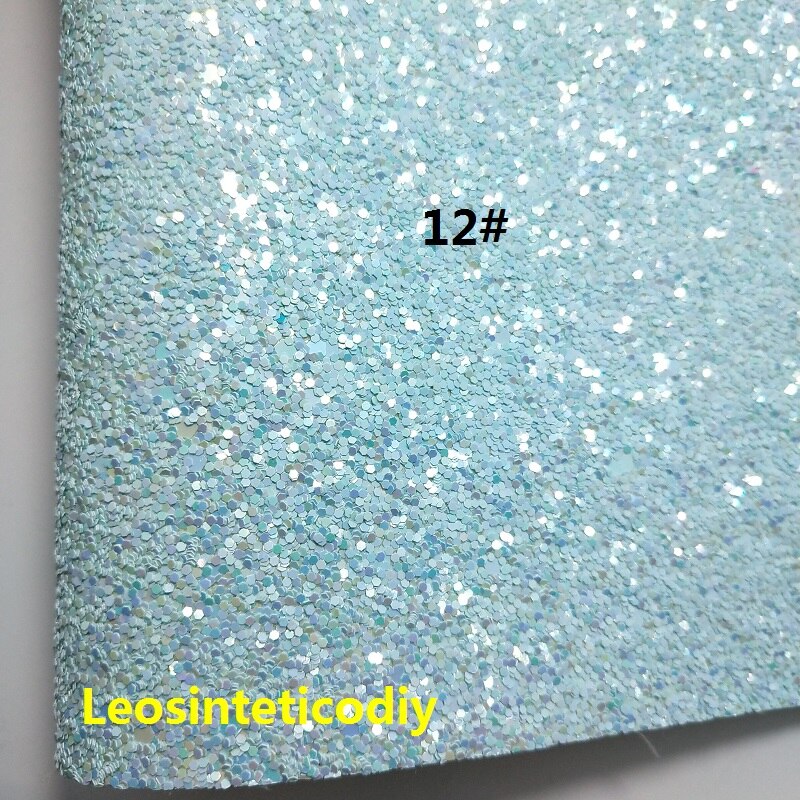1pc 21 x 29cm syntetiskt läder, cuero sintetico chunky glitter konstläder för att göra rosetter tillbehör  t109: 12