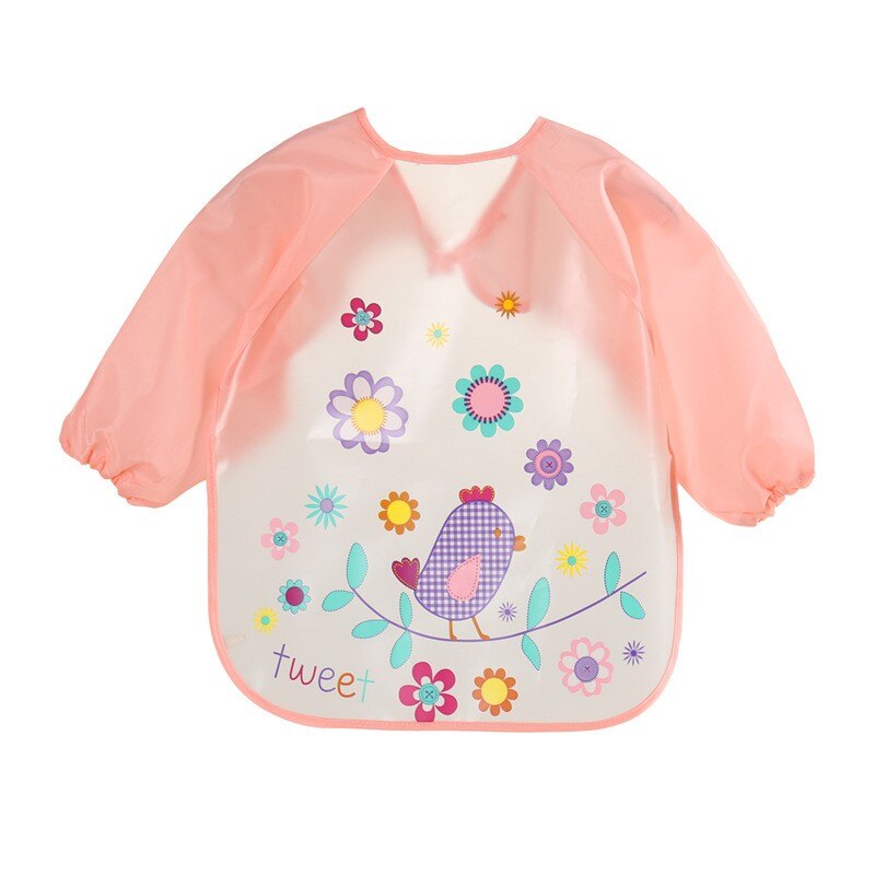 Baby Waterdichte Slabbetjes Waterdichte Lange Mouwen Sjaal Kids Kinderen Baby Peuter Voeden Tekening Leuke Cartoon Slabbetjes Baby Burp Doek