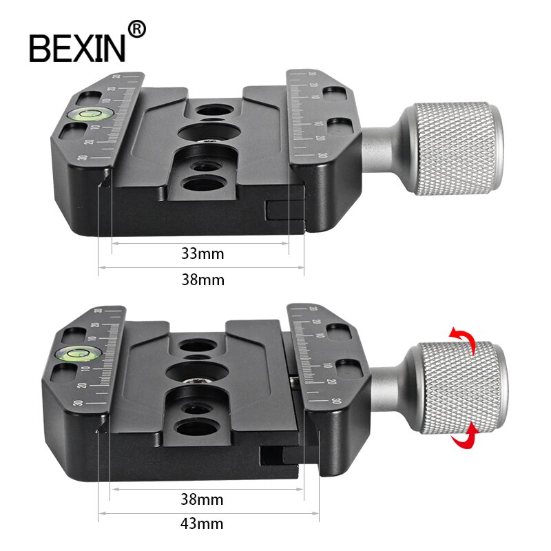 Qr70n dslr quick release klemme kamera stativ klemme profession skyde stativ plade montering adapter til punkt kamera stativ