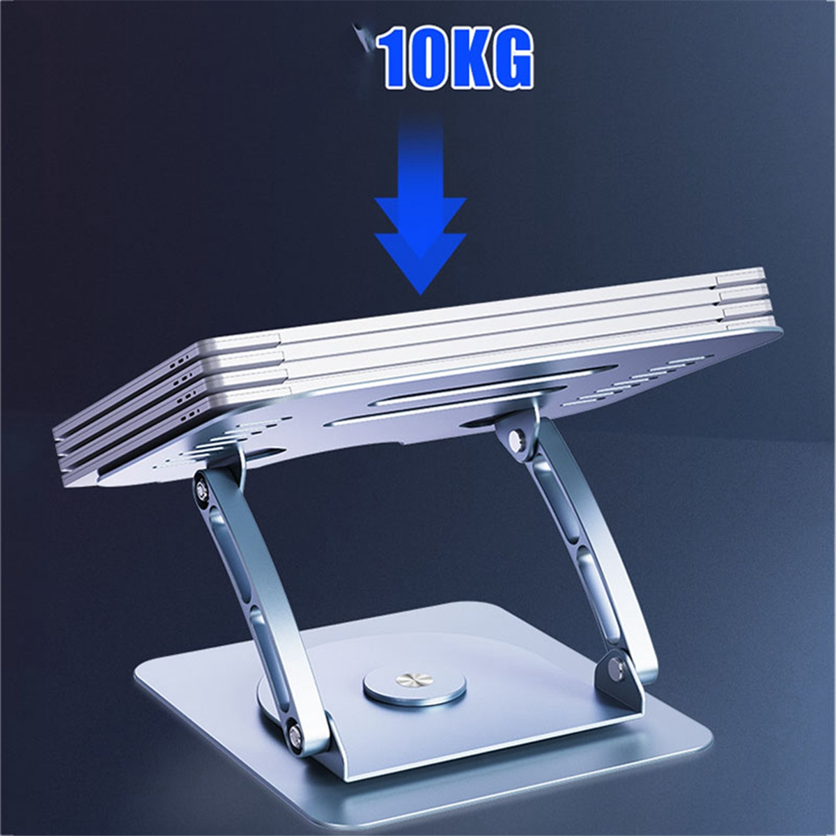 Laptopständer aus Aluminiumlegierung 360° ° Drehbarer Notebook-Halter, anhebbarer Ständer für PC, Laptop, Halterung, Tablet