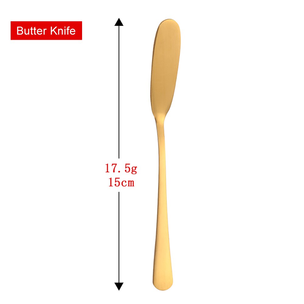 1Pcs Kaas Tool Gold Kaas Slicer Cutter Mes Creatieve Kaas Raspen Cake Spatel Boter Messen Vlees Vork Keuken Servies: Butter Knife