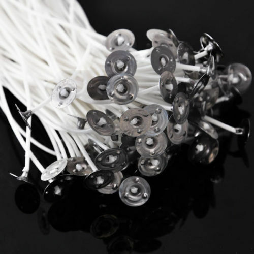 50 Uds mechas para velas núcleo de algodón pre-encerado sostenedores para fabricación de velas tamaño pico