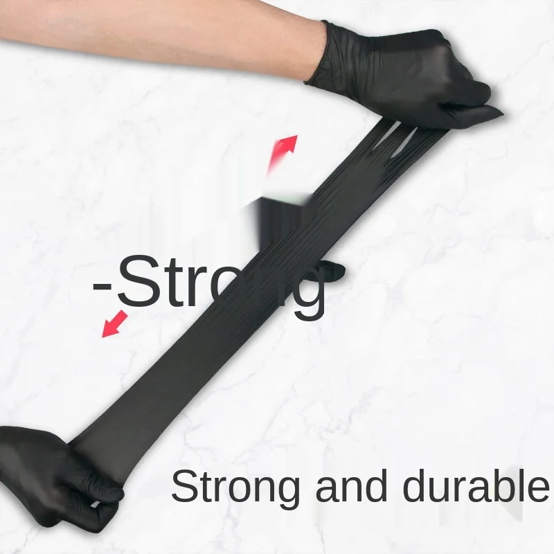 20 PCS Disposable Gloves Thickened Latex Black Composite Nitrile Labor Protection Cleaning Protection