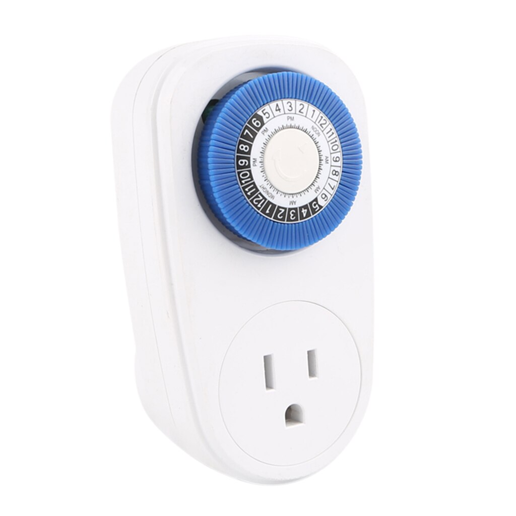 24Hour Mechanical Outlet Timer Home Appliace Interval Clock Wall Plate Small Appliances Electric Planned Timer US