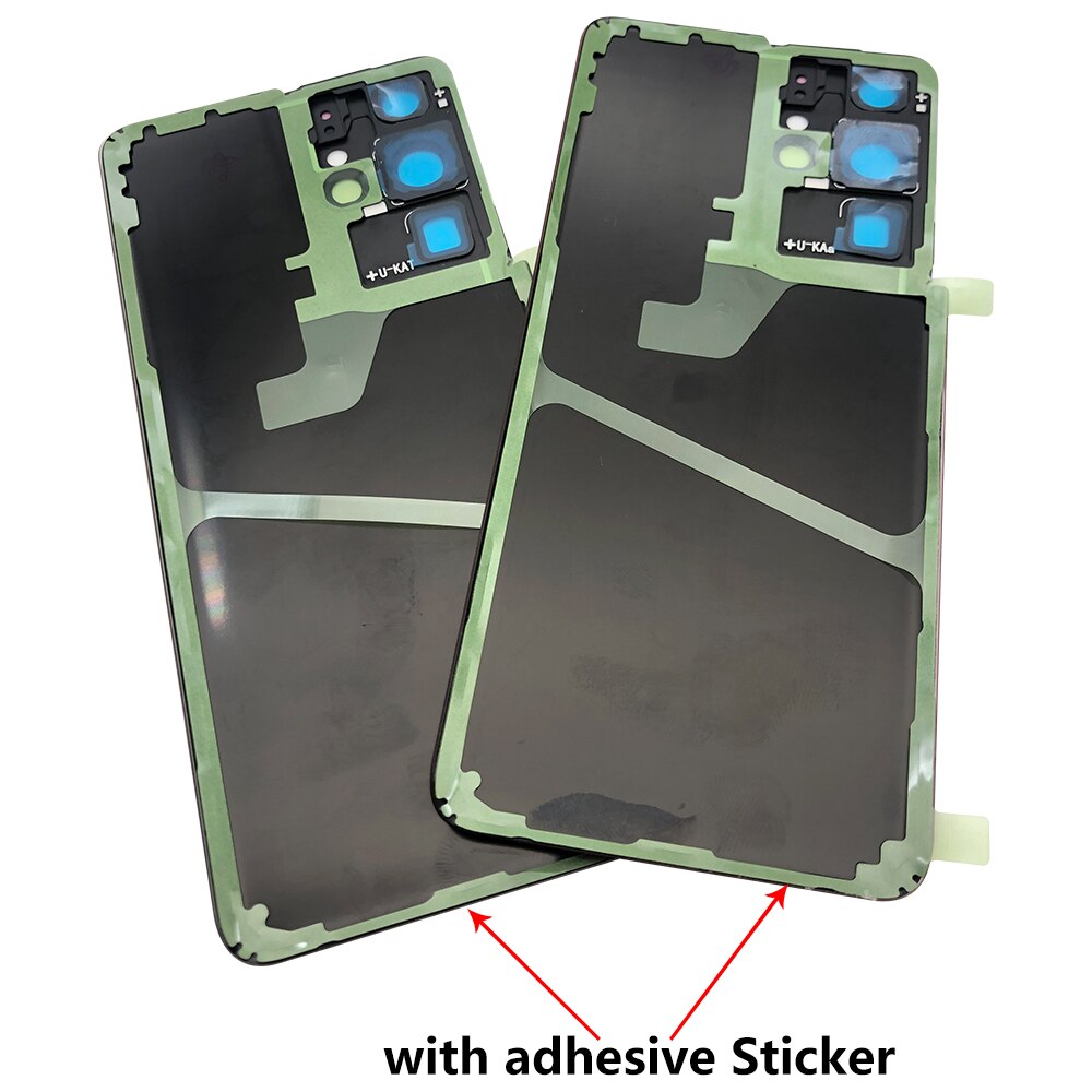 Terug Glas Vervanging Voor Samsung S21 Ultra Batterij Cover Achterdeur Behuizing Case Met Lijm Sticker Voor Samsung S21 Plus