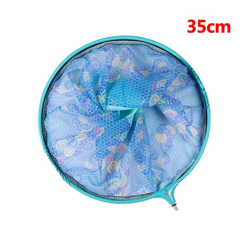 Filet de pêche télescopique pliable en carbone, 2.1M 3M, à longue poignée, équipement pour la pêche, X437B: 35m net Blue