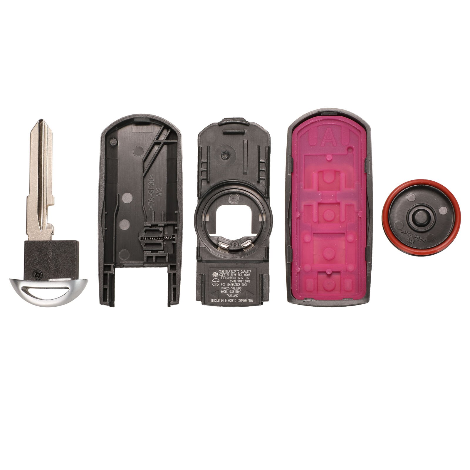 Bilchave 3 4 Buttons Remote Smart Key Shell For Mazda X-5 Summit Axela Atenza M3 M6 M2 CX-7 CX-9 With Uncut Key Blade