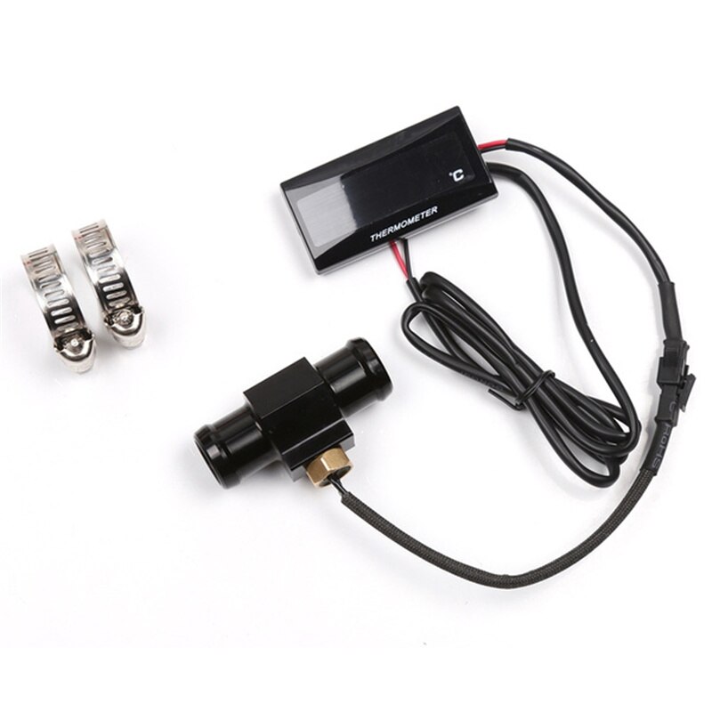 Round Motorcycle Temperature Meter Motorcycle Water Temperature Digital Hygrometer Thermometer Sensor Meter Sensor Adapter