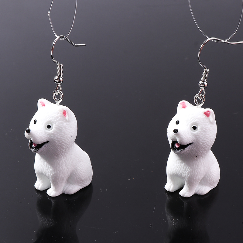 3D Cartoon Animal Earrings for Women Lovely Pets Dog Cat Pig Pendants Earrings for Girls Birthday Party Jewelry