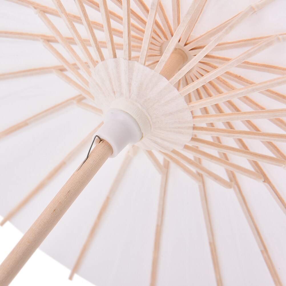 3 størrelse kinesisk papir paraply kinesisk traditionel hvid blank parasol kid maleri tegning diy håndværk jul bryllup dekor