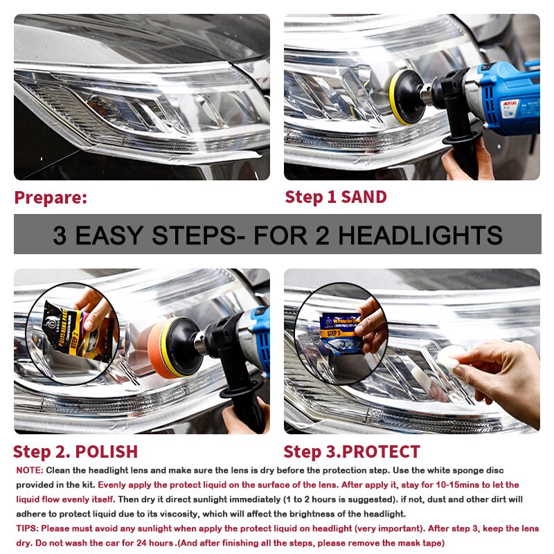 Luduo Koplamp Opknappen Reparatie Koplampen Restauratie Kits Voor Polish Cleaner Renoveren Plakken Wassen Bleekmiddel Reparatie Met Doek
