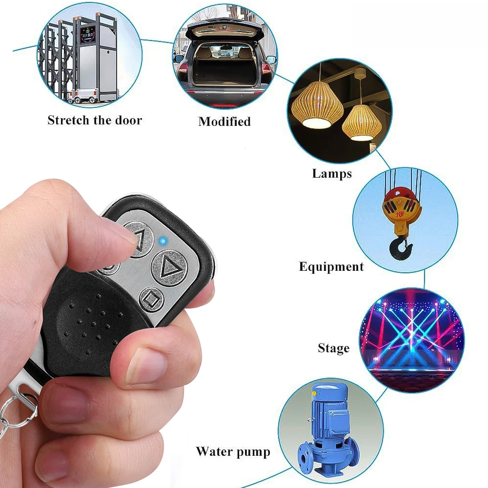 433MHz Clone Remote Control Copy Duplicator Remote Control 4 Button RF Wireless Electric Garage Door Gate Remote Transmitter