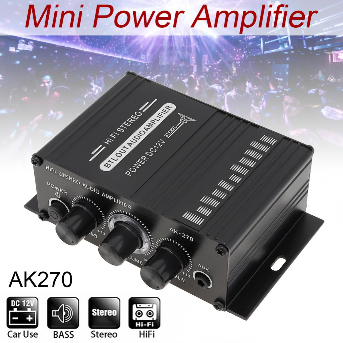 Car Amplifier Audio Karaoke Home Theater Amplifier 2 Channel Class D Amplifier USB/SD AUX Input