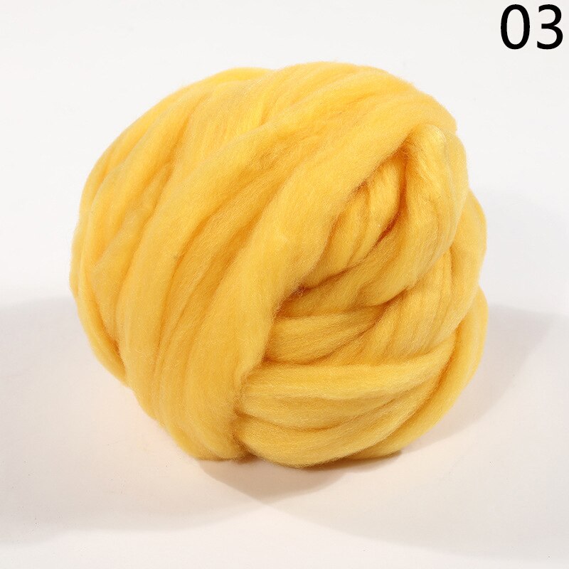 250g Super Thick Natural Wool Chunky Yarn Felt Wool Roving Yarn Spinning Hand Knitting Spin Yarn Diy Blanket Crocheting Supply: 03