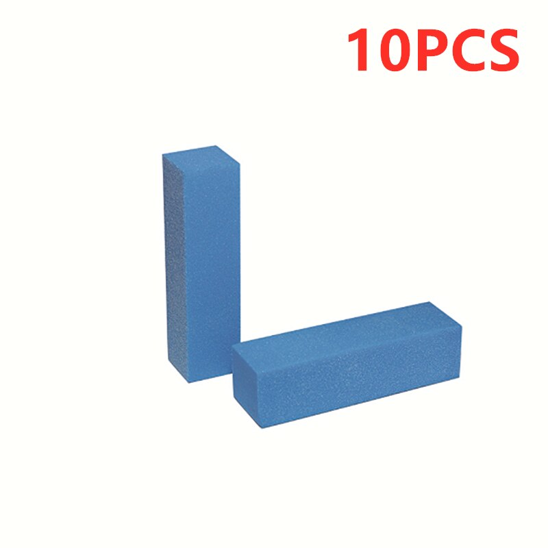 2/5/10 PIÈCES Mini Lime À Ongles Éponge Blanc Ponçage Bloc Tampon Durable Bloc Acrylique Vernis Pédicure Manucure Outils D'art D'ongle: 10PCS Blue